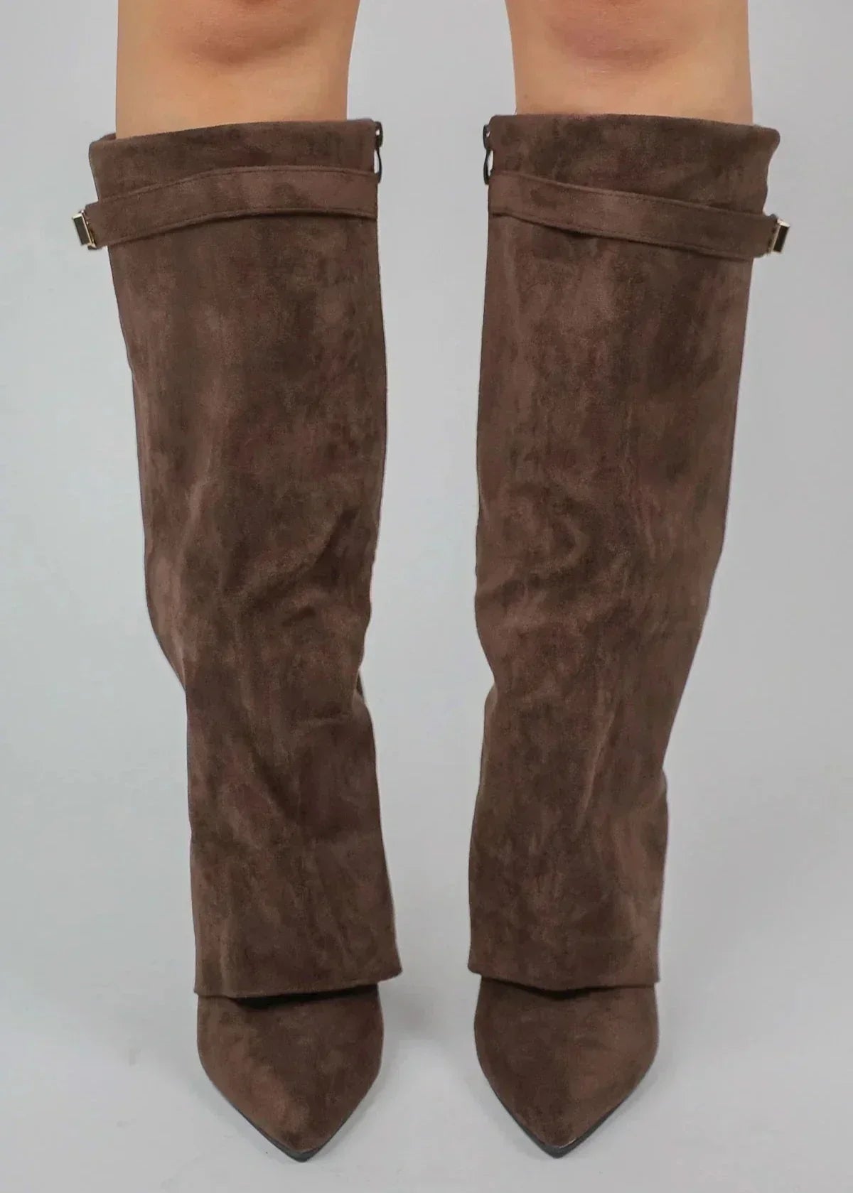 Mocha Luxe - Botas Veganas Altas de Ante
