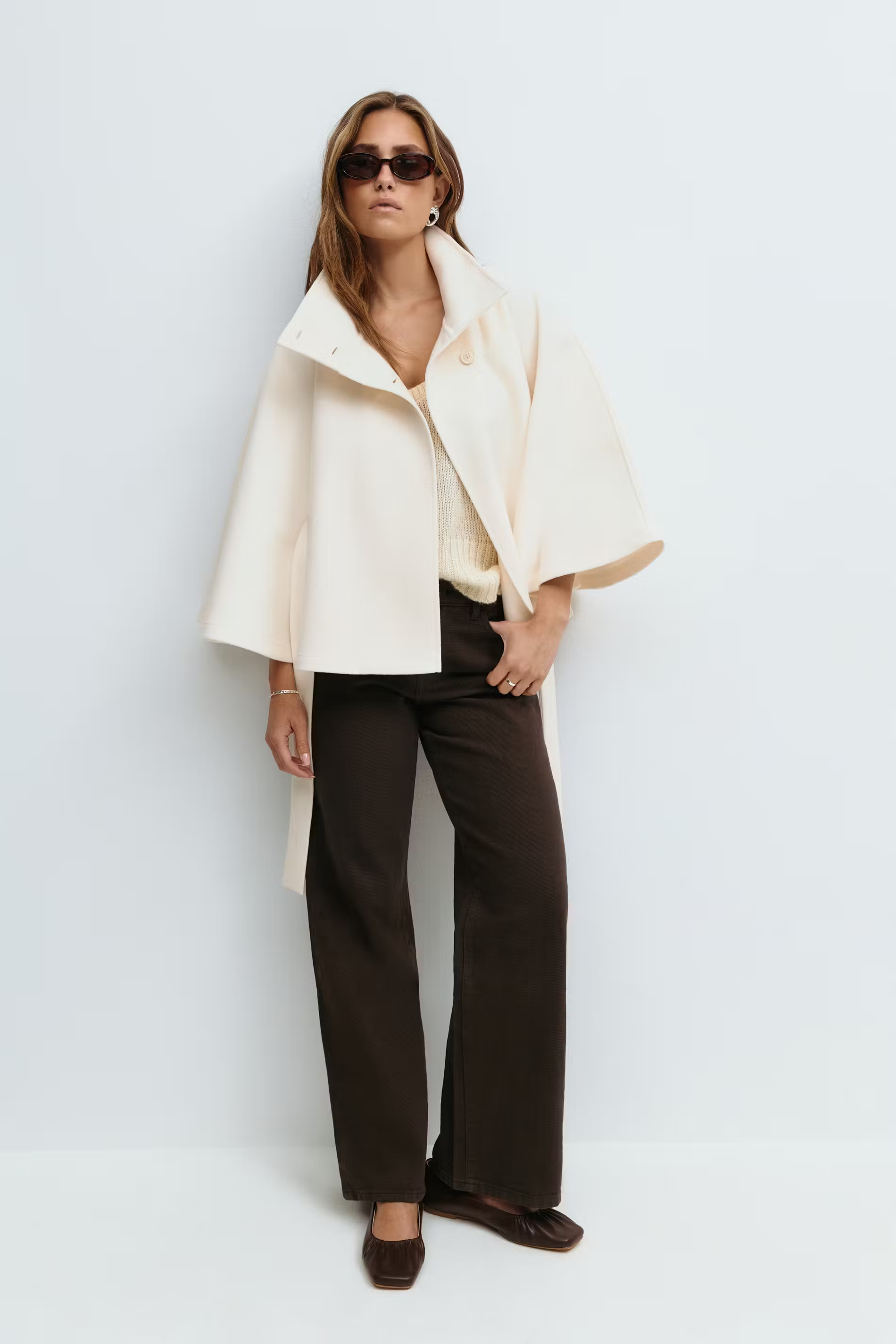 Loreza | Abrigo Elegante para Mujeres con Cinturón y Cuello Alto