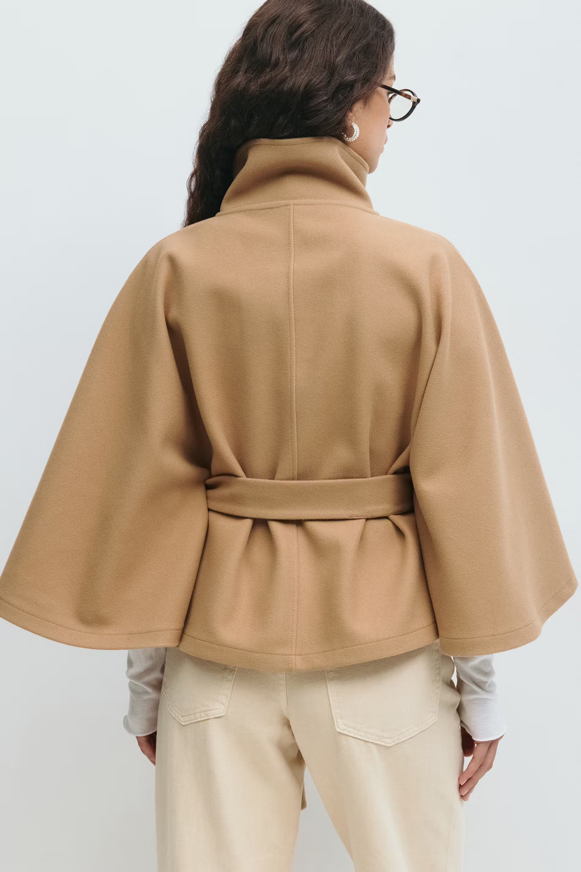 Loreza | Abrigo Elegante para Mujeres con Cinturón y Cuello Alto