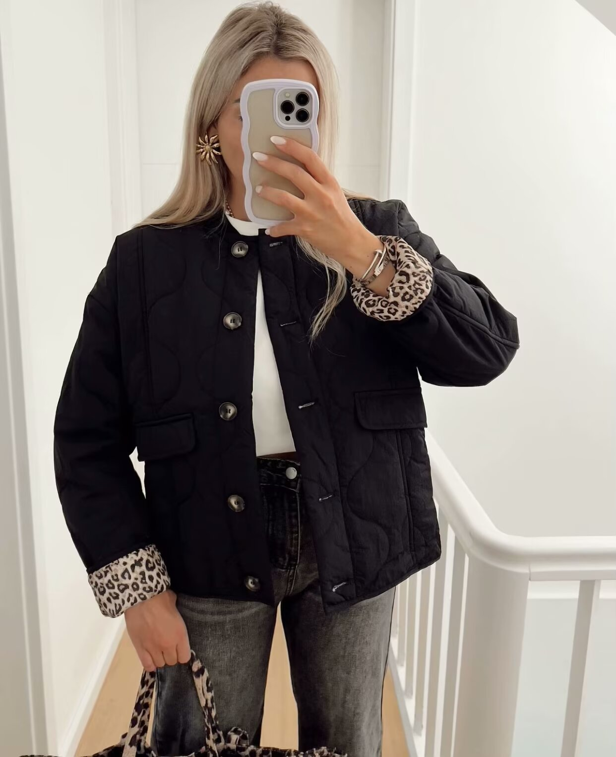 Leonne | Chaqueta de Lujo Estampado de Leopardo