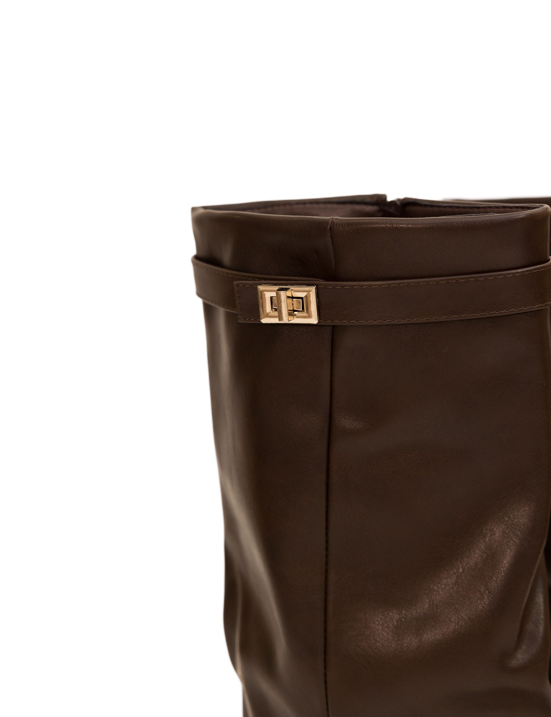Castaña - Botas Veganas Altas Glansiga