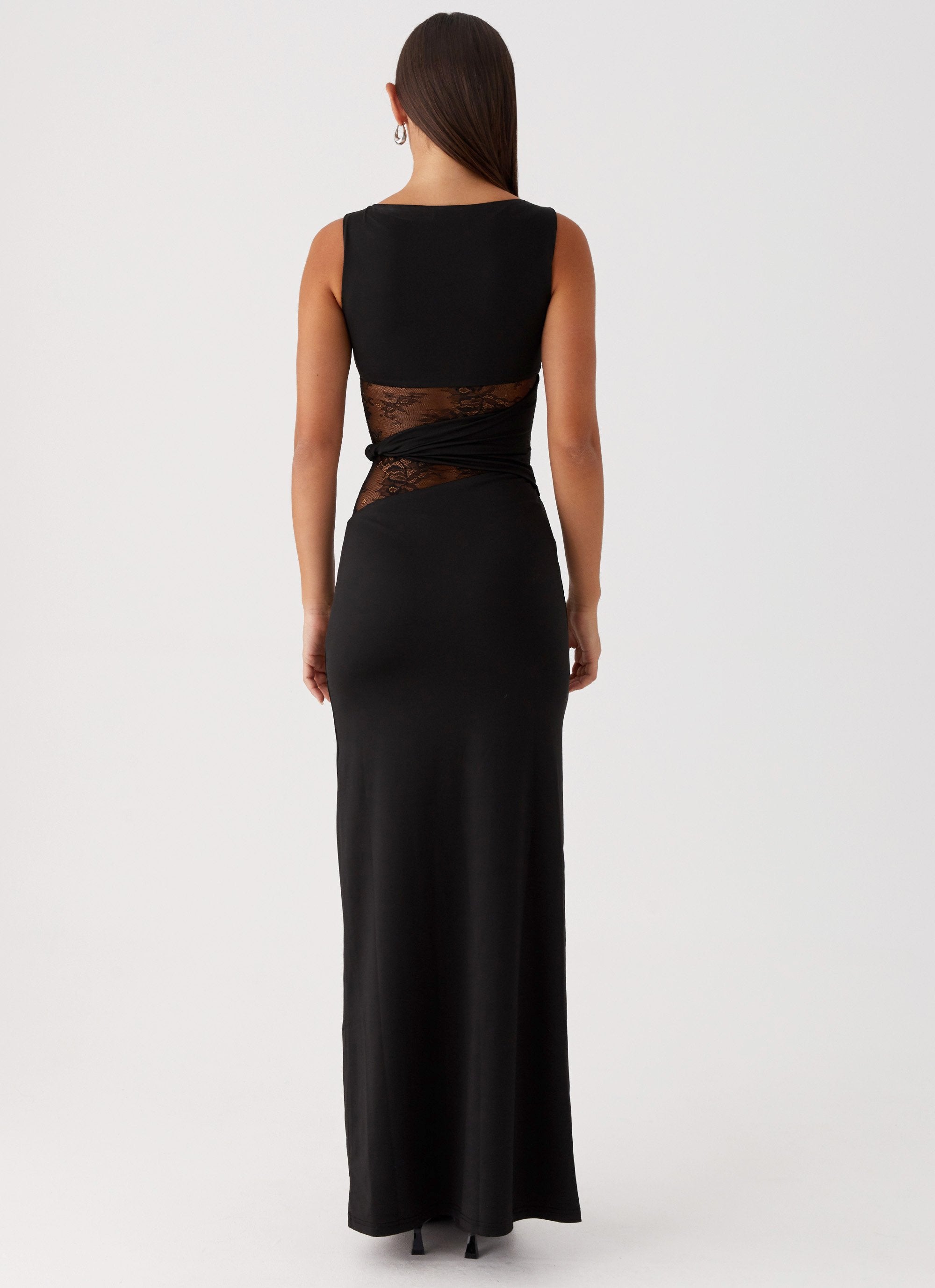 Emma - Vestido maxi con cortes y cordones