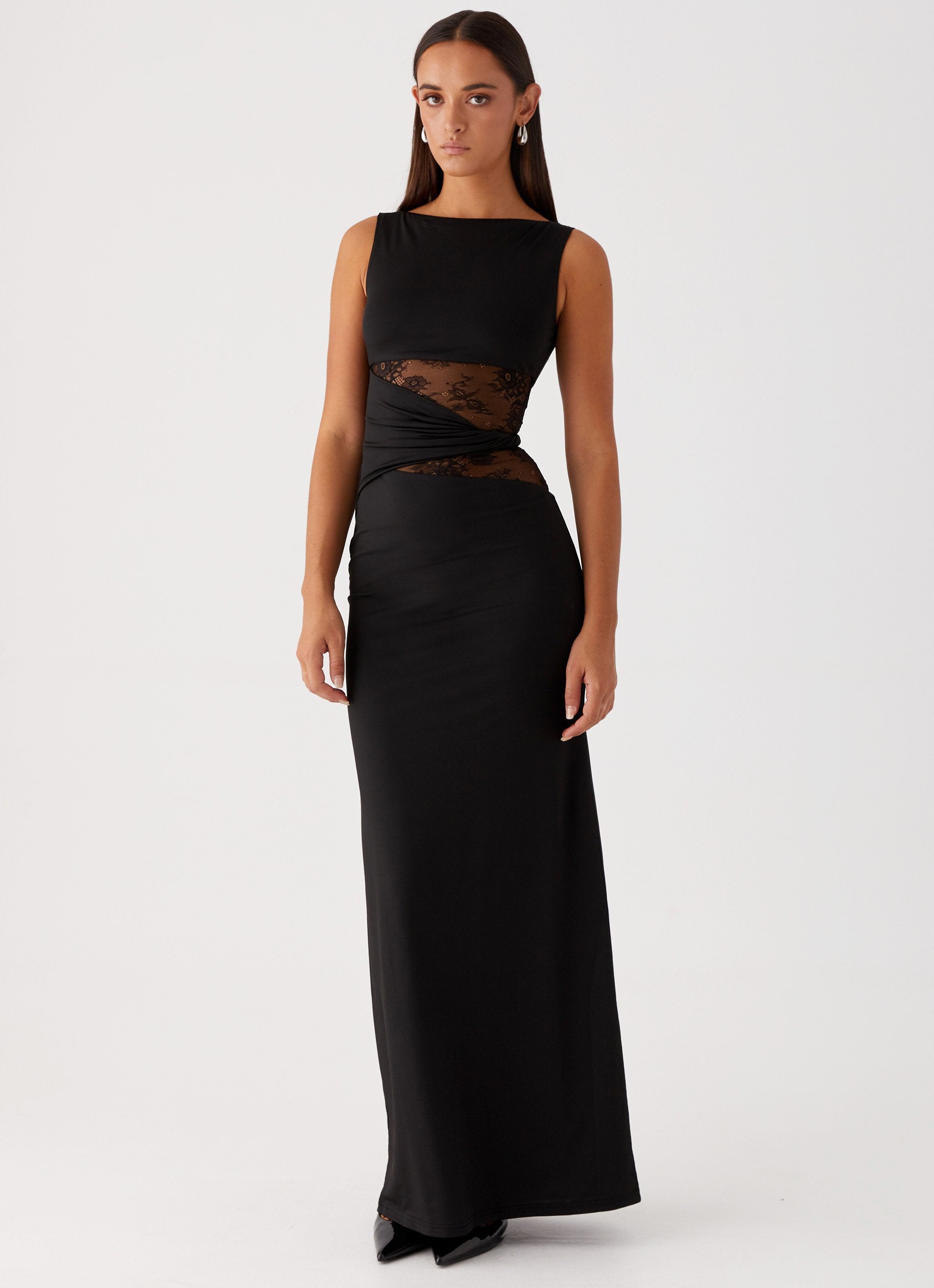 Emma - Vestido maxi con cortes y cordones