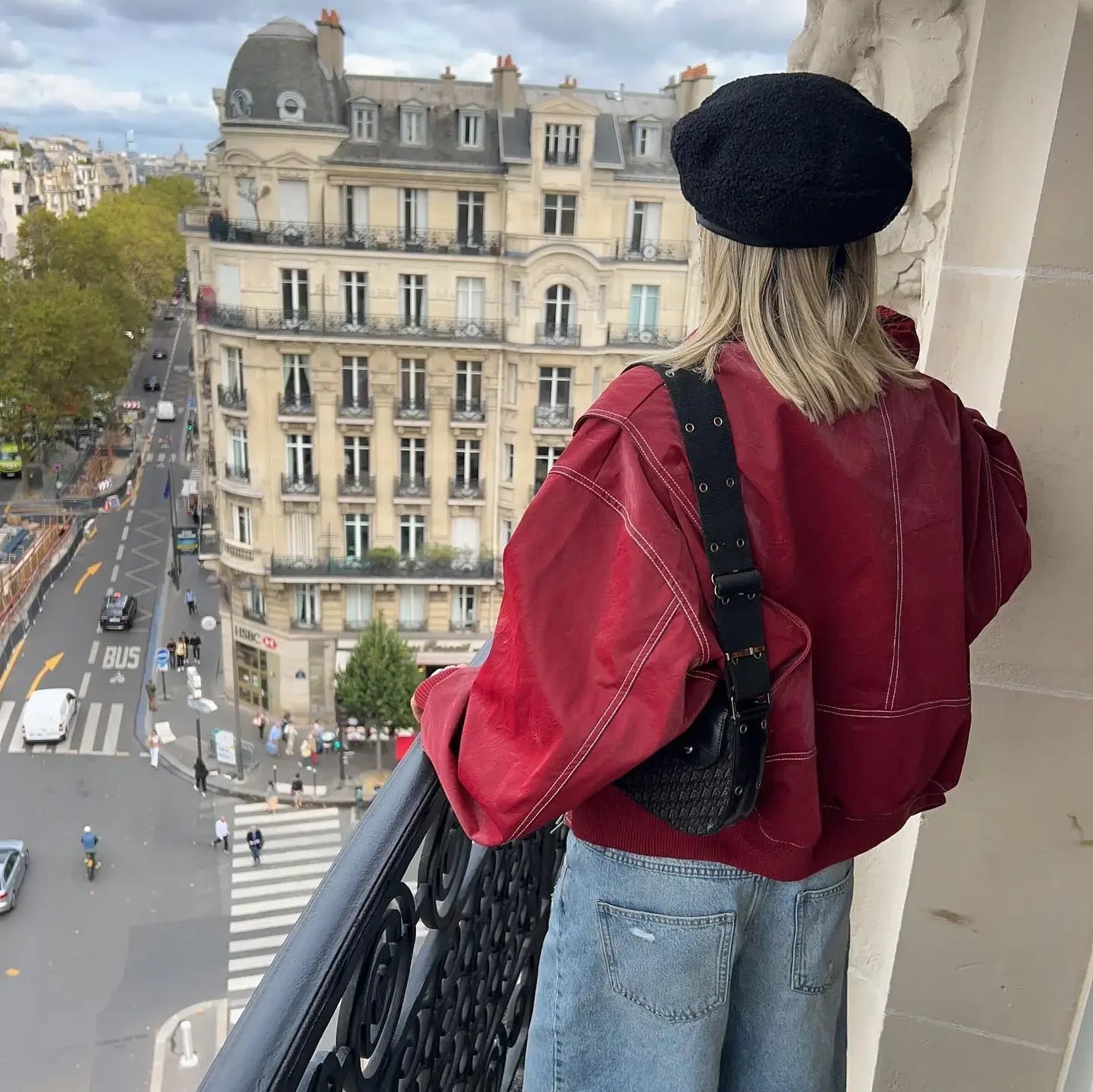 Sabrina – Chaqueta de cuero roja