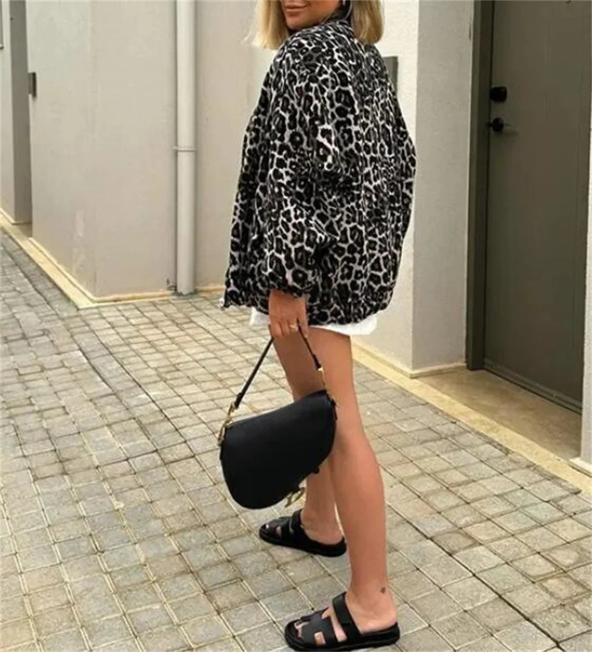 Leo | Chaqueta Bomber con Estampado de Leopardo