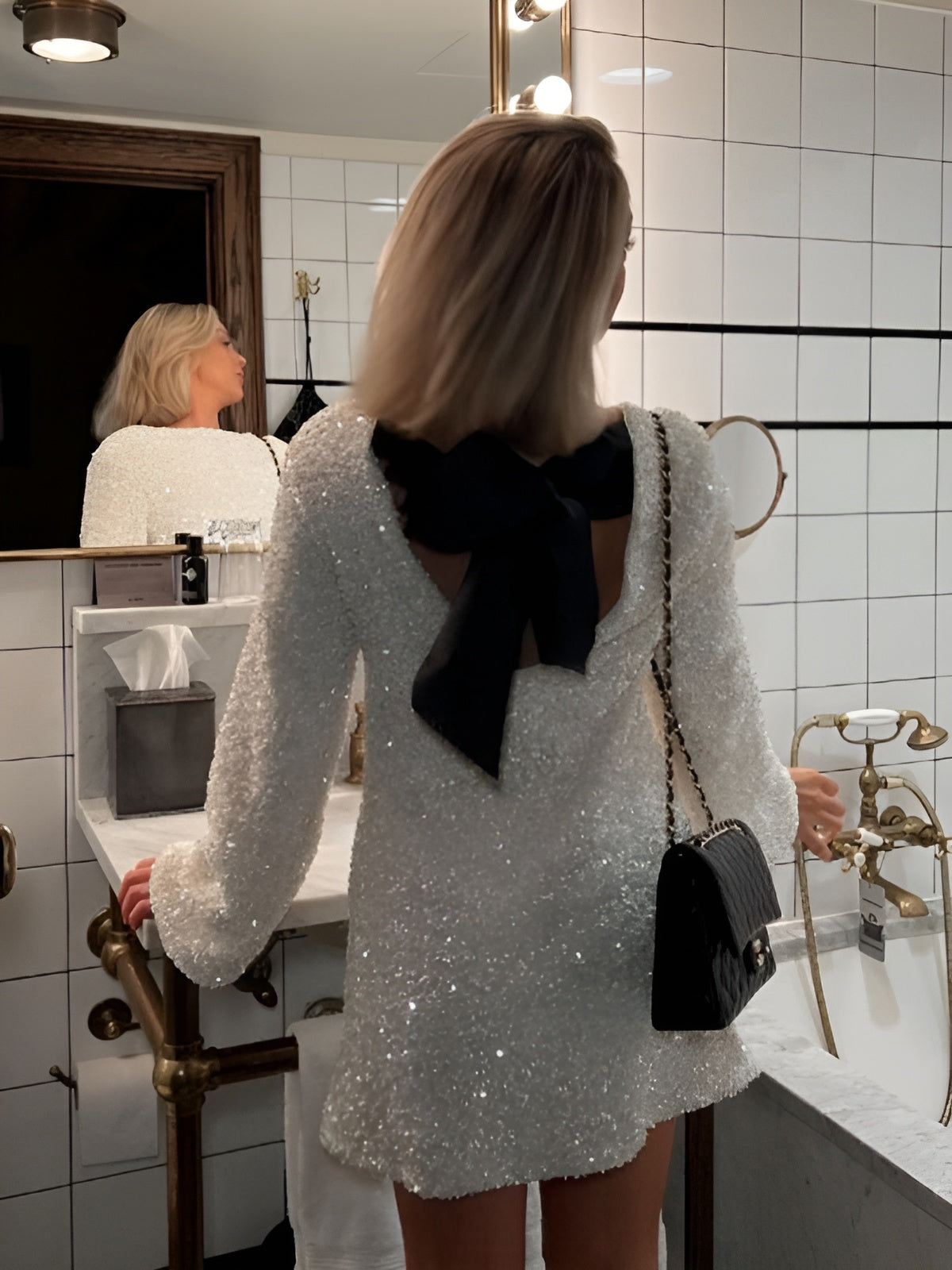 Carina - Vestido de lentejuelas con volantes
