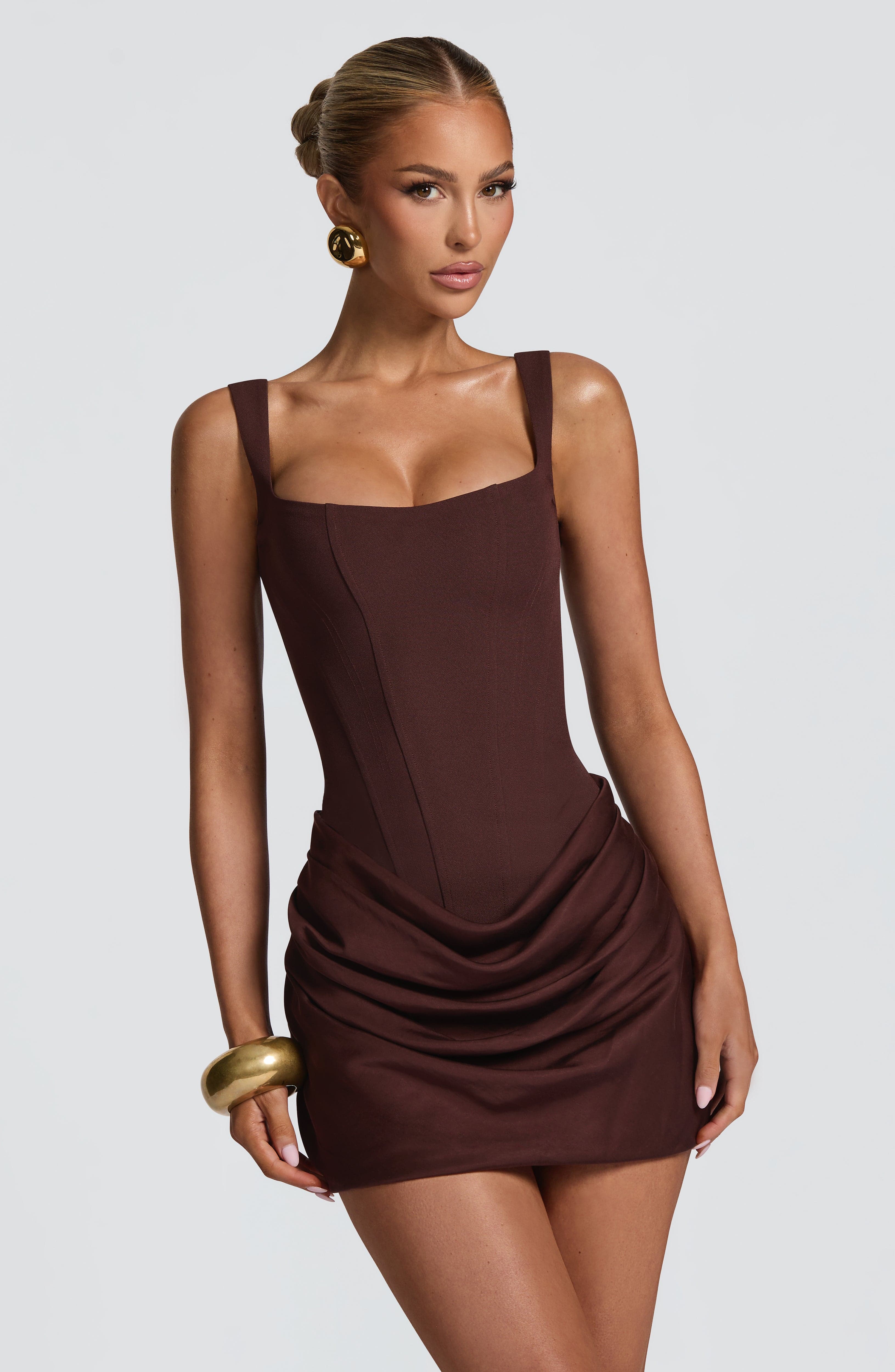 Robe Mini Cornelia - Marrón Púrpura