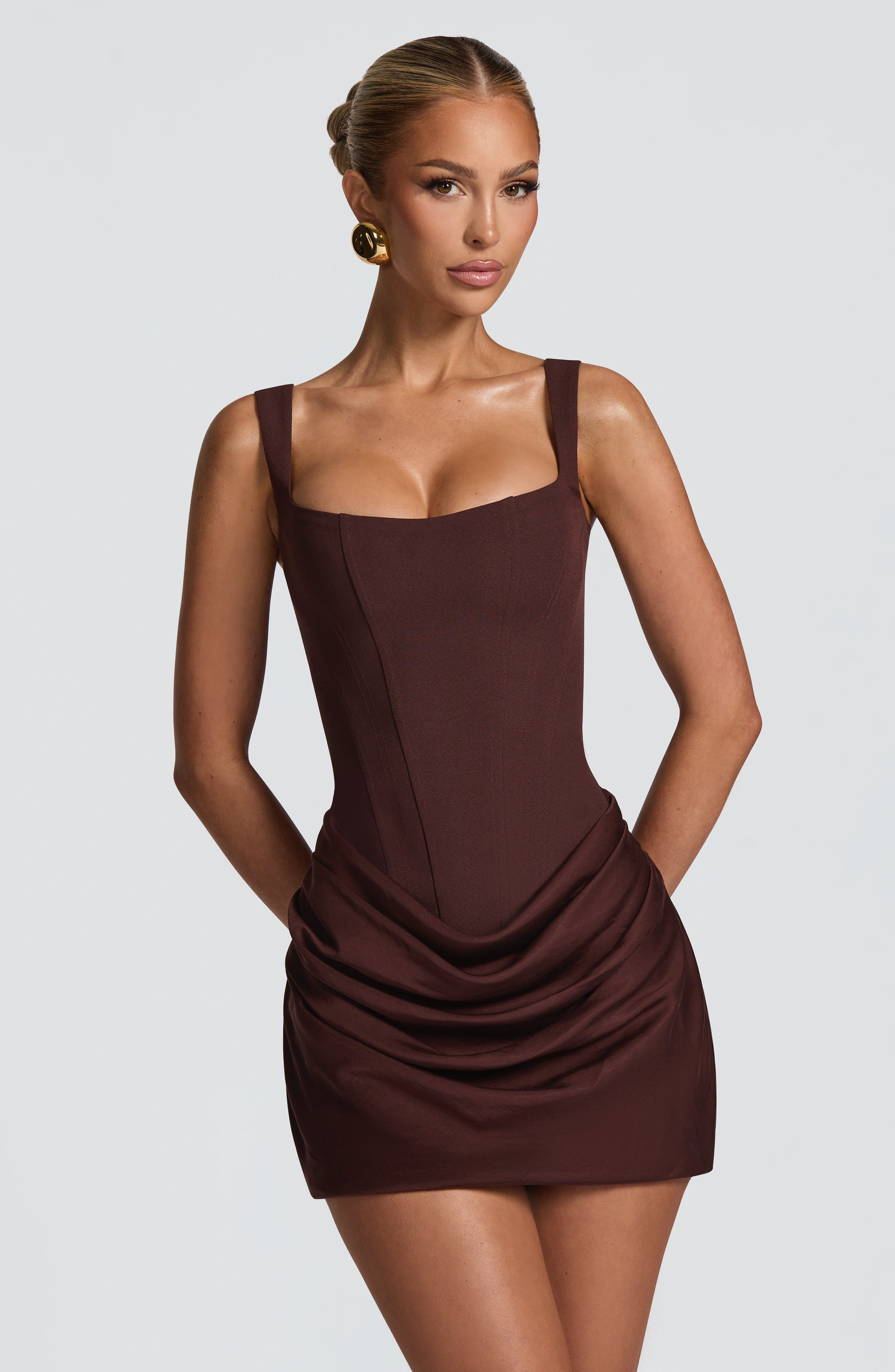 Robe Mini Cornelia - Marrón Púrpura