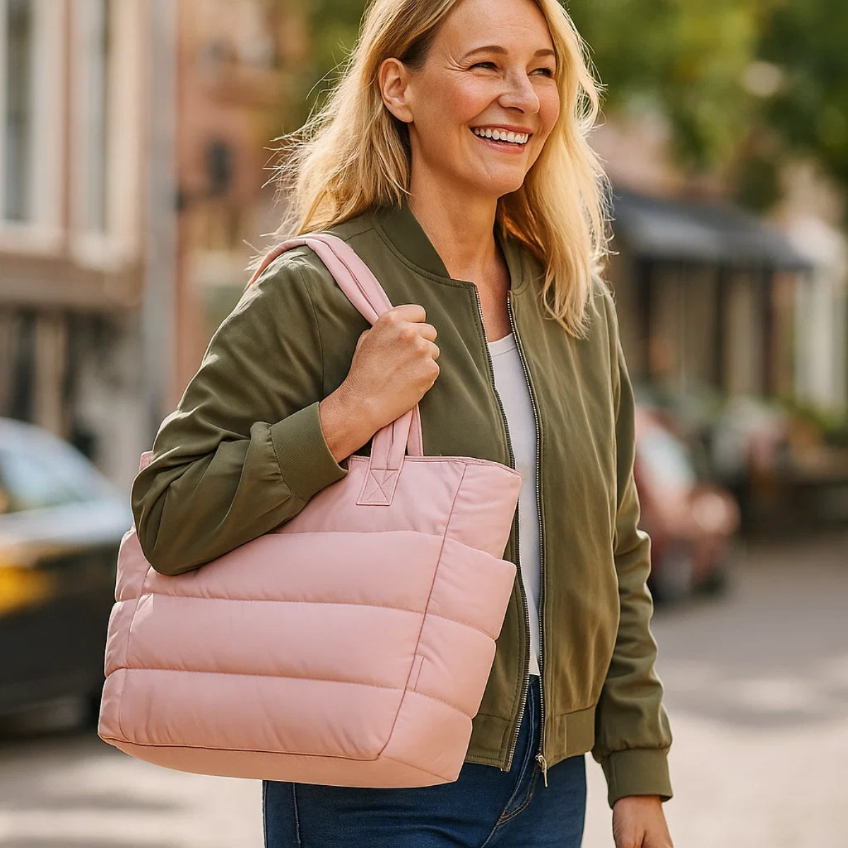 Amelia - Bolsa tote acolchada