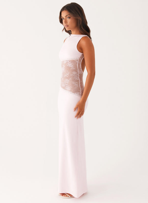 Noelia | Vestido Maxi Elegante con Espalda Desnuda y Detalles de Encaje