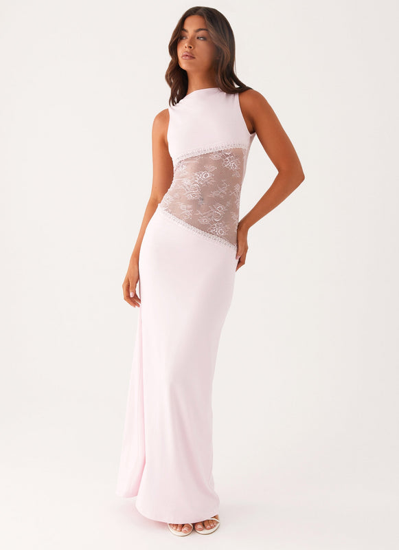 Noelia | Vestido Maxi Elegante con Espalda Desnuda y Detalles de Encaje