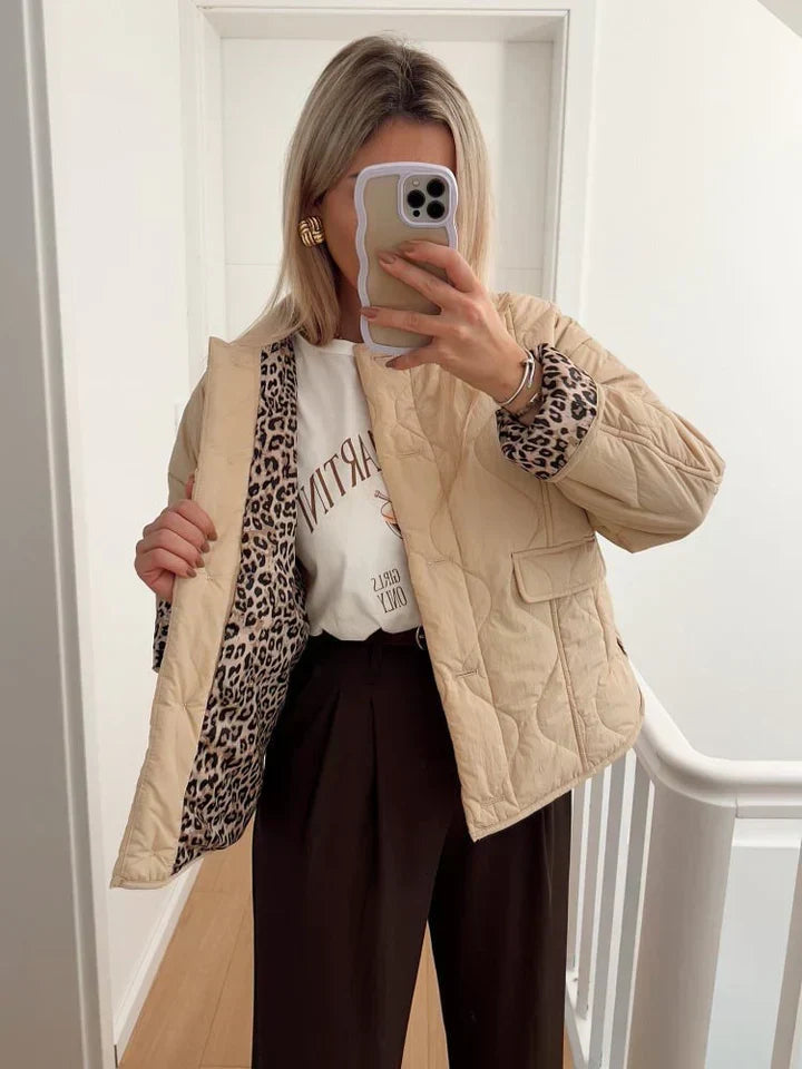 Leonne | Chaqueta de Lujo Estampado de Leopardo