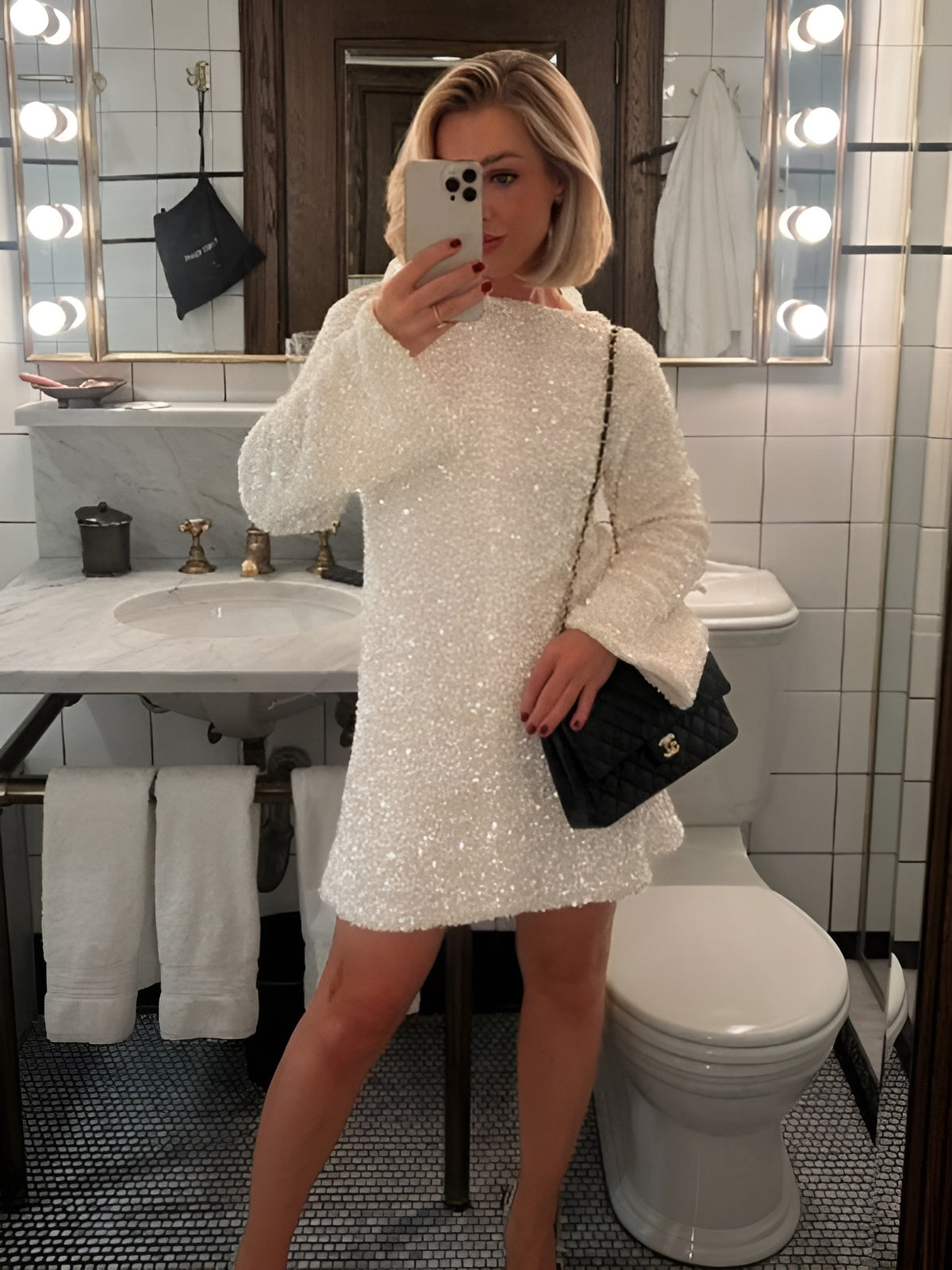 Carina - Vestido de lentejuelas con volantes
