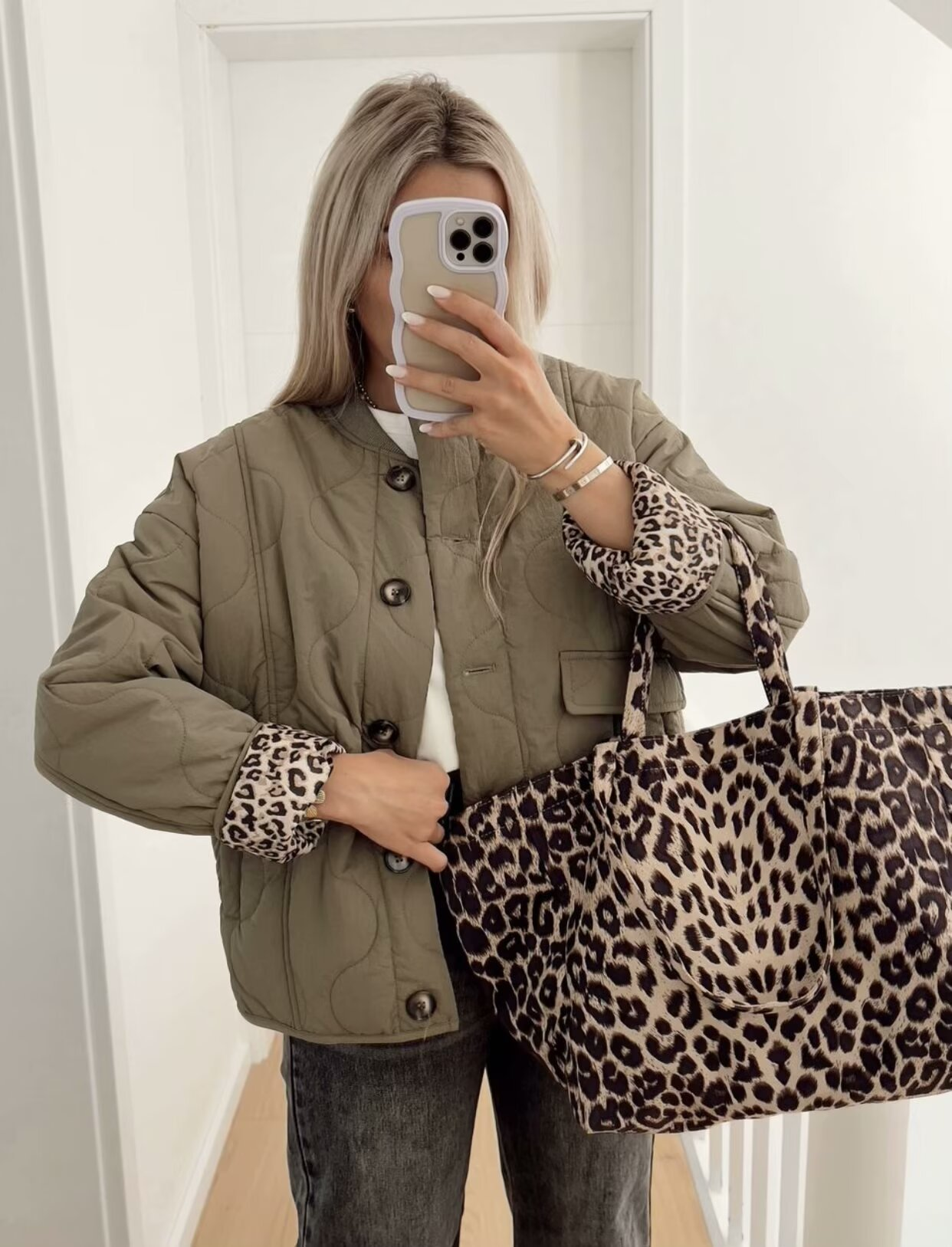 Leonne | Chaqueta de Lujo Estampado de Leopardo